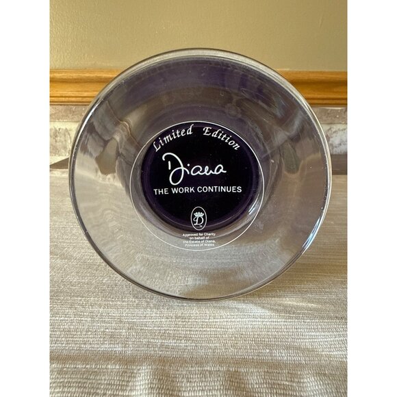 Limited Edition Princess Diana Charity Vase The Work Continues Amethyst Glass - Picture 4 of 15